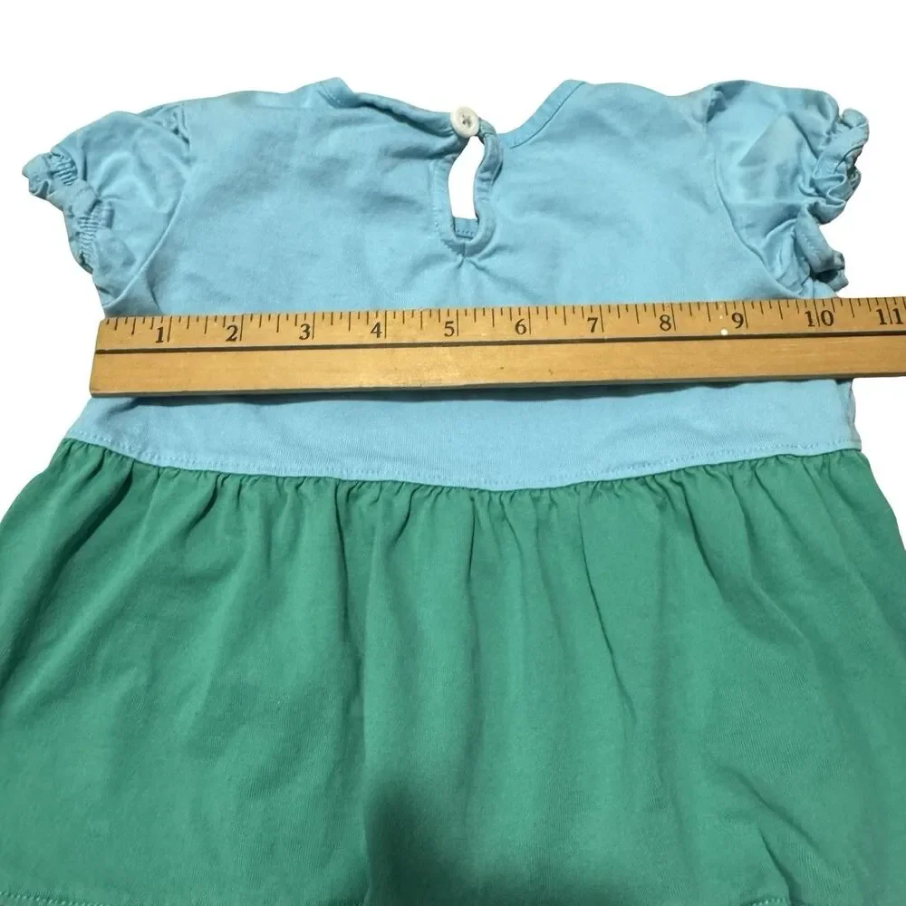 Hanna Andersson BlueColorful Colorblock Rainbow Twirl Cotton Dress 100 4t